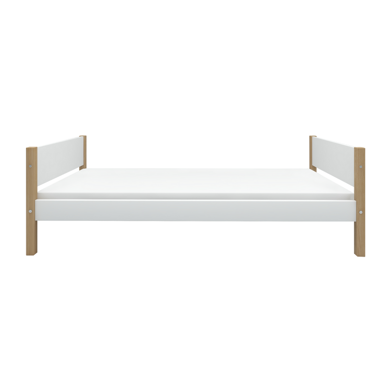 Single Bed, 90x200, White/Oak