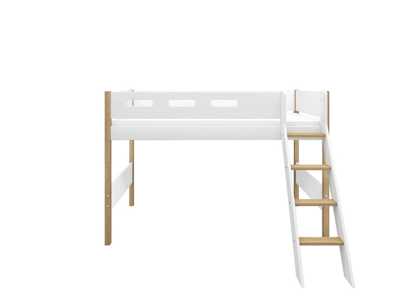 Semi-high bed w. slanting ladder