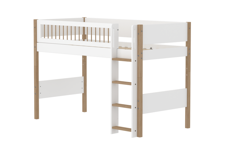 Semi-high bed w. straight ladder