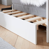 Casa High Bed with Sofa, Desk, Ladder and Safety Rail, 90x200 cm, White/Oak