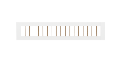 NOR 3/4 Absturzsicherung mit Sprossen, Weiß/Eiche