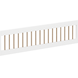 NOR 3/4 Safety Rail with Crossbars, White/Oak