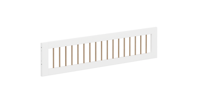 NOR 3/4 Barrière de sécurité avec traverses, Blanc/Chêne