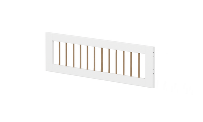 NOR 1/2 Barrière de sécurité avec traverses, Blanc/Chêne