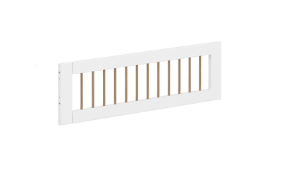 NOR 1/2 Barrière de sécurité avec traverses, Blanc/Chêne