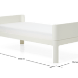NOVA Junior Bed, Cream, 150x70 cm