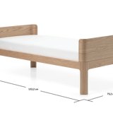 Junior Bed, 150x70 cm, Oak