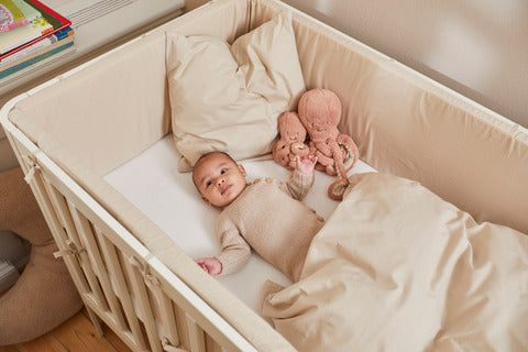 Baby bed, 120x70 cm, Cream – FLEXA