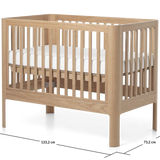 Baby Bed, 120x70 cm, Oak BABYBED fb01-baby-bed-oak  flexa-com.myshopify.com