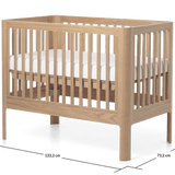 Baby Bed, 120x70 cm, Oak