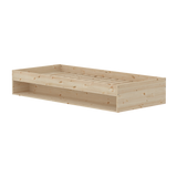 Single Bed with Shelf, 90x200 cm, Pine