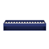 Double Bed with Shelf, 120x200 cm, Blue/Pine