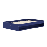 Double Bed with Shelf, 120x200 cm, Blue/Pine