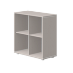 Bookcase with 4 compartments, Grey BOOKCASE shelf-unit-grey-w-f-wht  flexa-com.myshopify.com