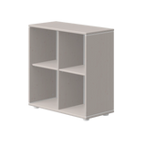 Bookcase with 4 compartments, Grey BOOKCASE shelf-unit-grey-w-f-wht  flexa-com.myshopify.com