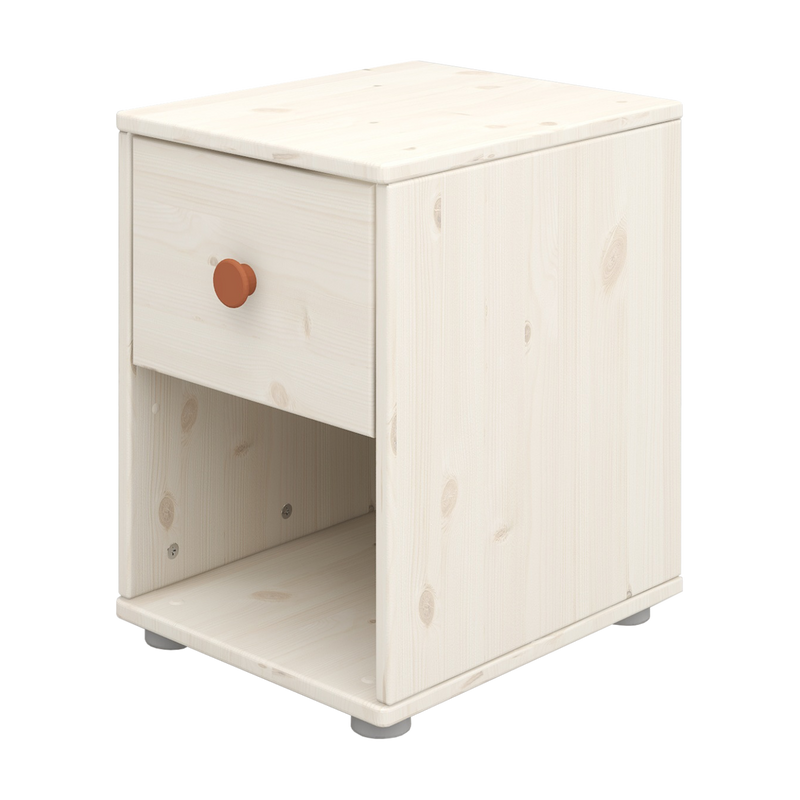 Commode avec 1 tiroir, Blanc