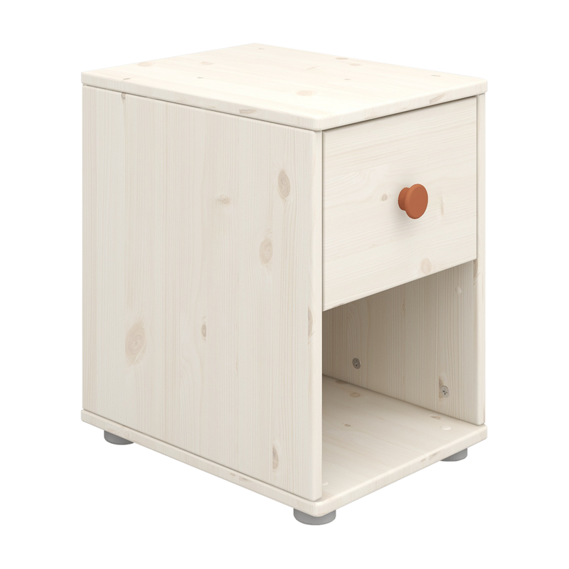 Commode avec 1 tiroir, Blanc