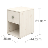 Chest with 1 Drawer, White