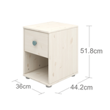 Chest with 1 Drawer, White