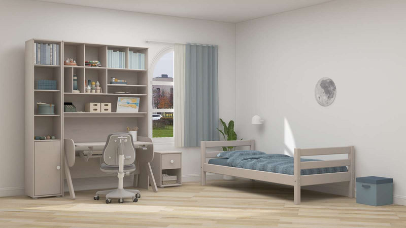 Commode avec 1 tiroir, Gris