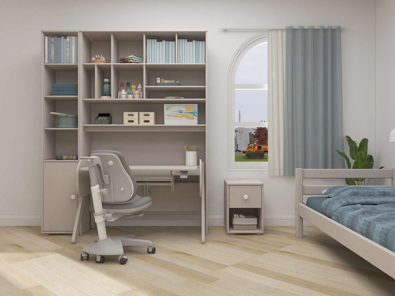 Commode avec 1 tiroir, Gris