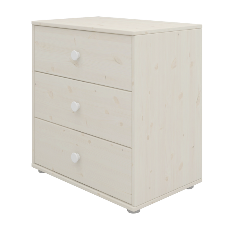 Chest with 3 Drawers, White