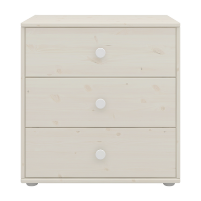 Chest with 3 Drawers, White