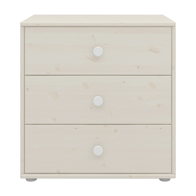 Chest with 3 Drawers, White