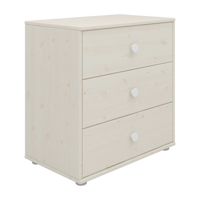 Chest with 3 Drawers, White