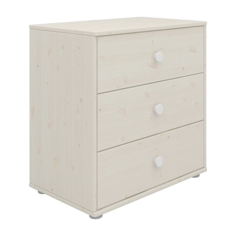 Chest with 3 Drawers, White