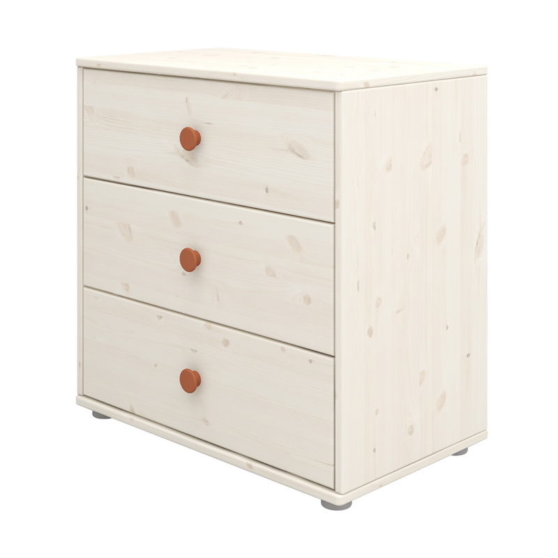 Chest with 3 Drawers, White