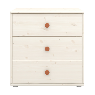 Chest with 3 Drawers, White