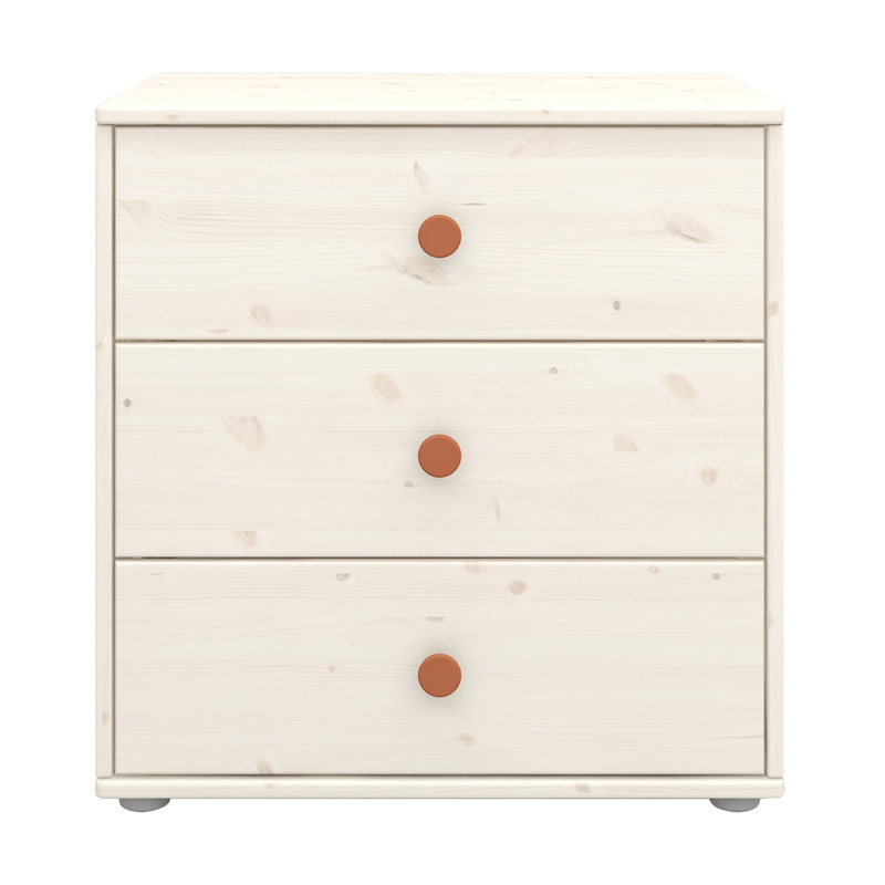 Chest with 3 Drawers, White