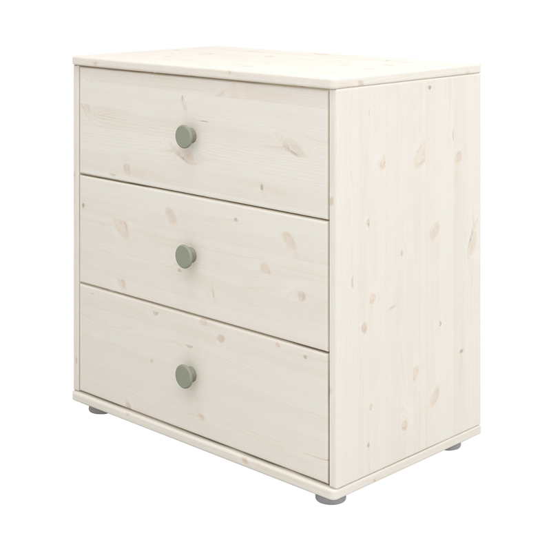 Chest with 3 Drawers, White