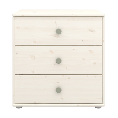 Chest with 3 Drawers, White