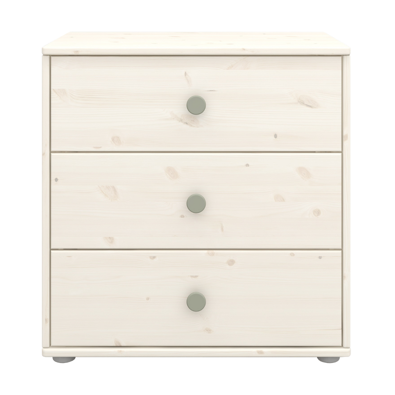 Chest with 3 Drawers, White