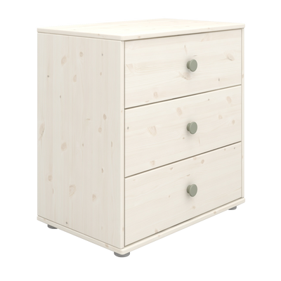 Chest with 3 Drawers, White
