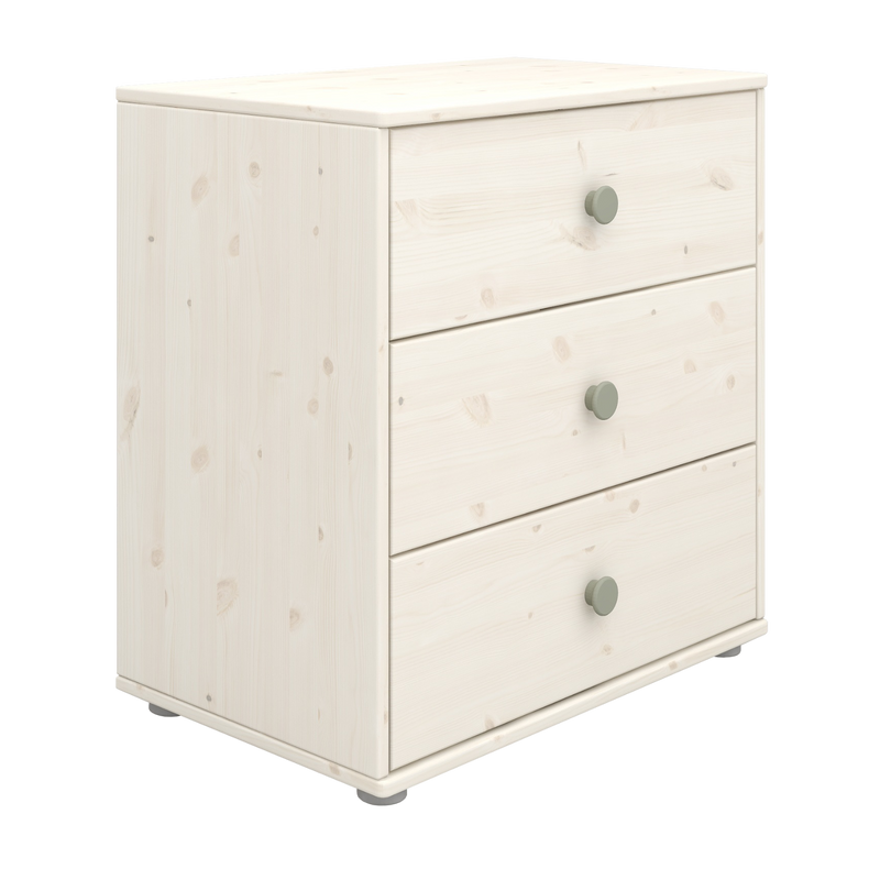 Chest with 3 Drawers, White