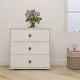 Chest with 3 Drawers, White