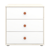 Chest with 3 Drawers, White