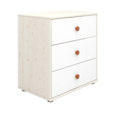 Chest with 3 Drawers, White
