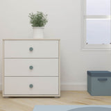 Chest with 3 Drawers, White
