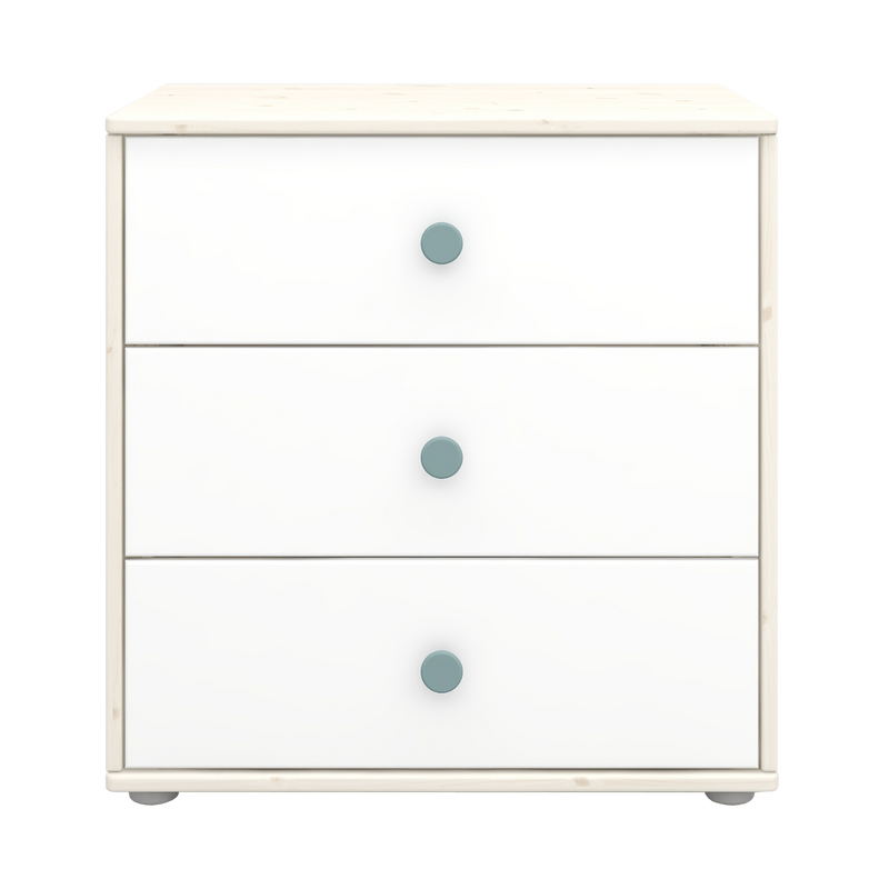 Commode avec 3 tiroirs, Blanc