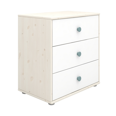Commode avec 3 tiroirs, Blanc