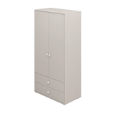 Wardrobe, 2 Doors + 2 Drawers, Grey