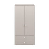 Wardrobe, 2 Doors + 2 Drawers, Grey