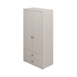 Wardrobe, 2 Doors + 2 drawers, Grey