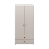 Wardrobe, 2 Doors + 2 drawers, Grey