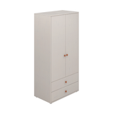 Wardrobe, 2 Doors + 2 drawers, Grey