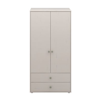 Wardrobe, 2 Doors + 2 drawers, Grey